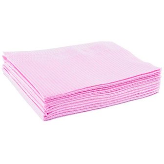 Table towel 500st paper/plastic Pink