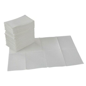 Table towel 500st paper/plastic White