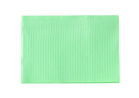 Table towel 120st paper/plastic Green