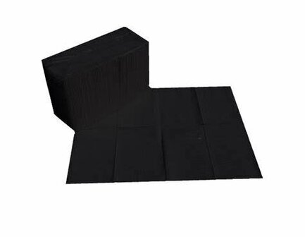 Table towel 500st paper/plastic Black