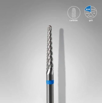  Carbide Nail Drill Bit, &quot;Cone&quot; Blue, Diameter 2.3 Mm / Working Part 14 Mm