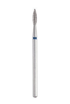  Diamond Nail Drill Bit, Pointed &quot;Flame&quot;, Blue, Head Diameter 1.6 Mm, Working Part 8 Mm
