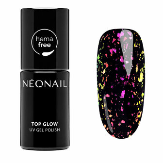 Top Glow Rose Aurora Flakes  - NEONAIL