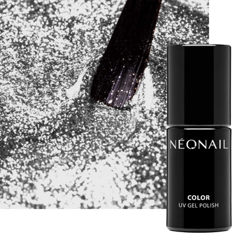 gelpolish in de kleur &#039;Twinkle White&#039; van NEONAIL - glitter zilveren tint