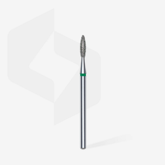 Diamond nail drill bit flame green EXPERT head diameter 2,1 mm / working part 8 mm