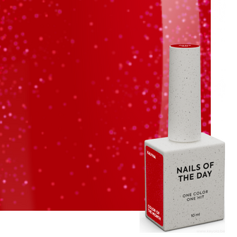 NOTD Color of the Month &ndash; August 2025 Kalyna - rode glitter tint