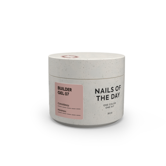 NOTD  Builder Gel 07 - nails of the day builder gel - bruine tint