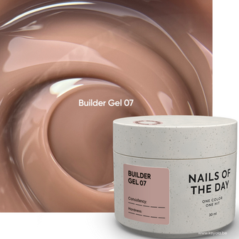 NOTD  Builder Gel 07 - nails of the day builder gel - bruine tint