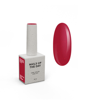 gelpolish in de kleur &#039;Maleficen&#039; van het merk Nails Of The Day- rode gellak tint met glitters