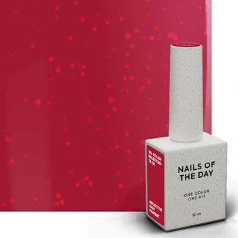 gelpolish in de kleur &#039;Maleficen&#039; van het merk Nails Of The Day- rode gellak tint met glitters