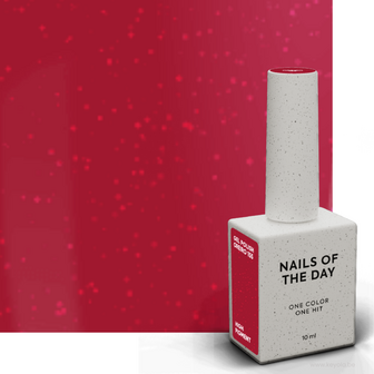 gelpolish in de kleur &#039;oreiro&#039; van het merk Nails Of The Day- rode glitter tint