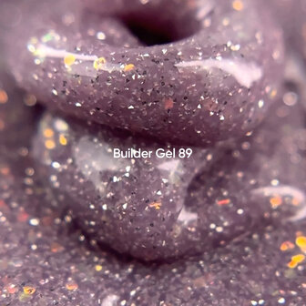 Builder gel 89 van het merk Nails Of The Day - paarse tint met glitter deeltjes