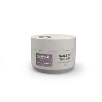 Builder gel 89 van het merk Nails Of The Day - paarse tint met glitter deeltjes