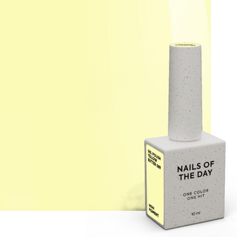 gelpolish in de kleur &#039;Yellow Butter&#039; van het merk Nails of the Day&#039; - licht gele tint