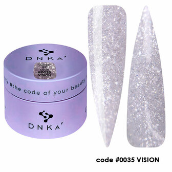 builder gel van DNKa' - licht paarse glitter tint