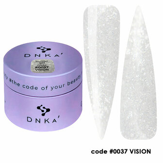Builder gel van DNKa' in de kleur '0037 Vision' - witte glitter tint