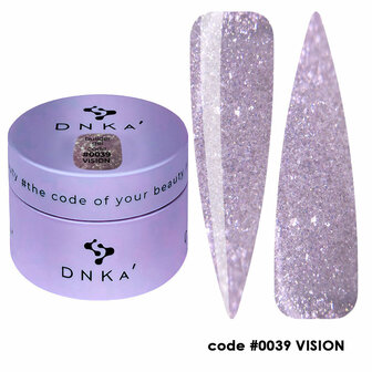 Builder gel van DNKa' in de kleur '0039 Vision' - paarse glitter tint