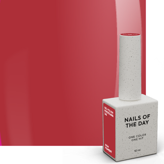 Nails Of The Day gelpolish in de kleur 'Rokslana' - rode winter tint