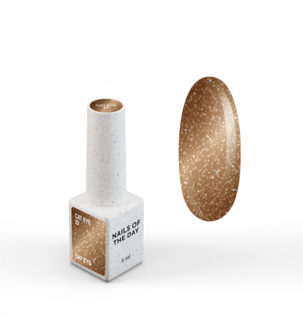 gelpolish in de kleur 'Cat Eye 10' van Nails Of The Day - bruine glitter tint