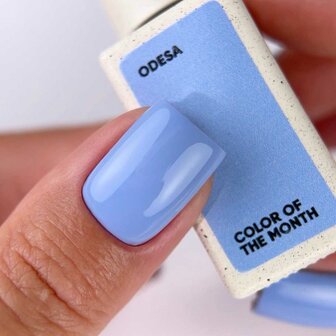 Manicure met de Color Of The Month  July 26 van NAilS Of The Day 'Odesa' - blauwe zomerse pastel tint