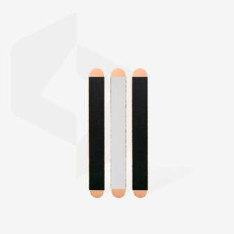 Double-sided nail files for straight base on a wooden base, 180/240 grit 