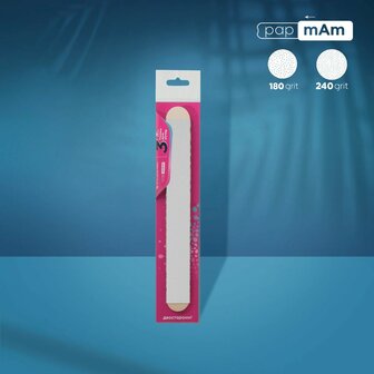 Double-sided nail files for straight base on a wooden base, 180/240 grit 