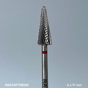 NOTD - Carbide Nails Drill Bit Cone 6mm / 17mm red