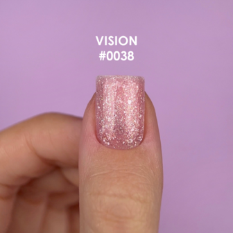 Builder gel van het merk DNKa&amp;#x0027; in de kleur &amp;#x0027;0038 Vision&amp;#x0027; - bruine glitter tint