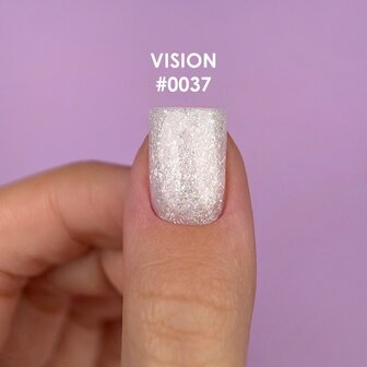 Builder gel van DNKa' in de kleur '0037 Vision' - witte glitter tint