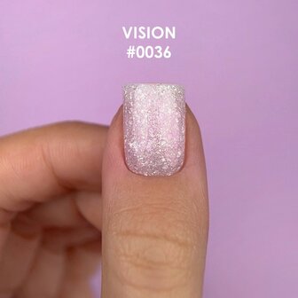 builder gel van DNKa' in de kleur ' 0036 Vision' - roze glitter tint