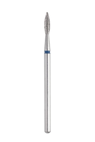  Diamond Nail Drill Bit, Pointed "Flame", Blue, Head Diameter 1.6 Mm, Working Part 8 Mm