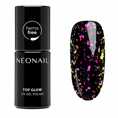 Top Glow Rose Aurora Flakes  - NEONAIL