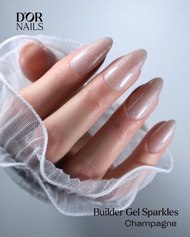 D'Or Nails - Builder Gel Sparkles CHAMPAGNE