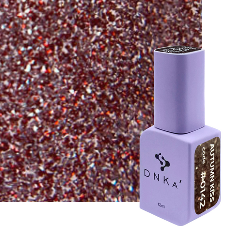 DNKa' Gel Polish Autumn Kiss - Color 0142 - rode glitter tint
