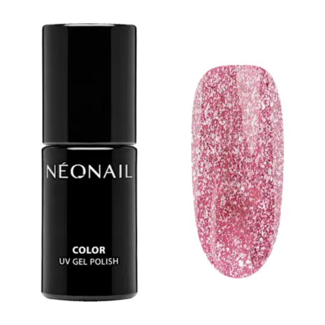 gelpolish in de kleur 'Blushing Diva' van NEONAIL - glitter roze tint