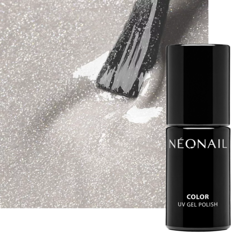 gelpolish in de kleur 'Celestial Mist' van NEONAIL - zilveren glitter tint van NEONAIL