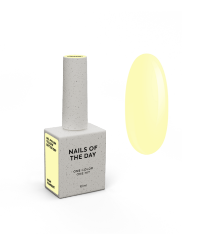 gelpolish in de kleur 'Yellow Butter' van het merk Nails of the Day' - licht gele tint