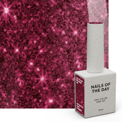 gelpolish in de kleur 'Red Mary' van het merk Nails Of The Day- rode glitter tint