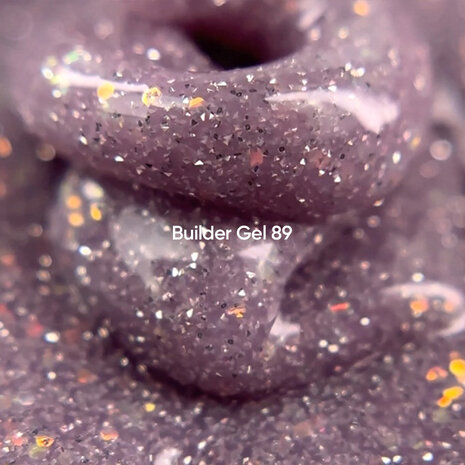 Builder gel 89 van het merk Nails Of The Day - paarse tint met glitter deeltjes