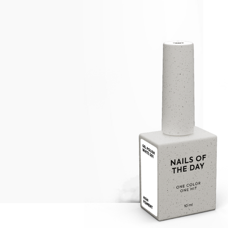 witte gelpolish in de kleur 'Let's special White-001' van het merk Nails Of The Day 