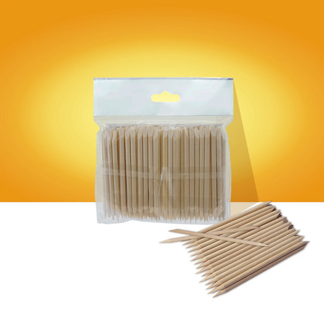 Wooden sticks 75 mm  voor manicure - 100 stuks van Staleks