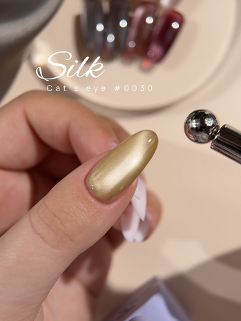 gelpolish van DNKa' in de kleur '0030 Cat's Eye Silk' - gouden tint 