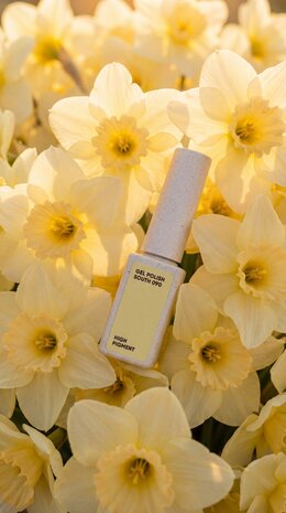 gelpolish van Nails Of The Day in de kleur 'South' - pastel gele tint