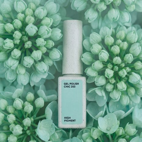 gelpolish in de kleur 'Chic ' van Nails Of The Day - pastel groene tint