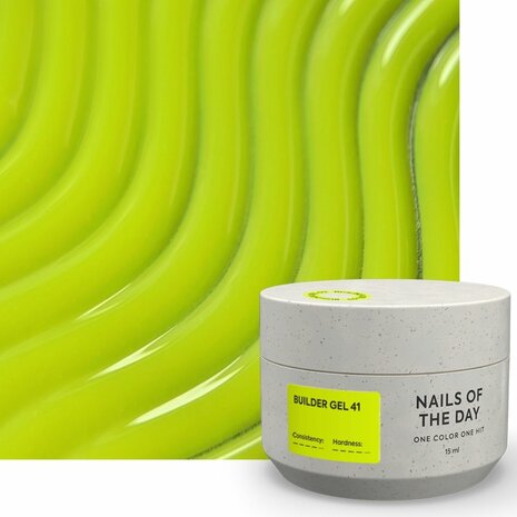 builde gel van Nails Of The Day in de kleur '41' - gele tint
