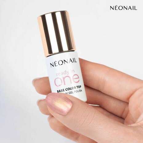 gelpolish in de kleur 'Rose Glow' van NEONAIL - Ready In One collection - roze glitter tint