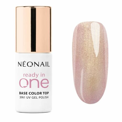 gelpolish in de kleur 'Rose Glow' van NEONAIL - Ready In One collection - roze glitter tint