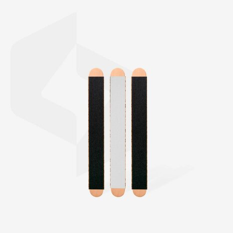 Double-sided nail files for straight base on a wooden base, 180/240 grit 