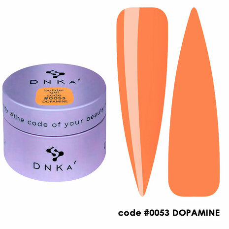 oranje builder gel van DNKa' in de kleur '0053 Dopamine' 