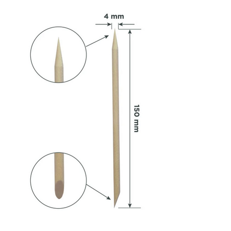 Orange stick wooden, 150 mm (100 pcs)